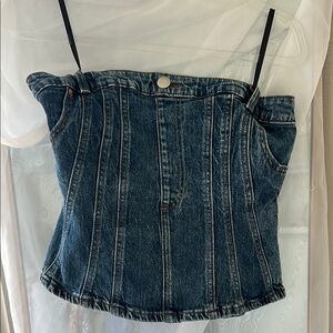 Denim Corset Top